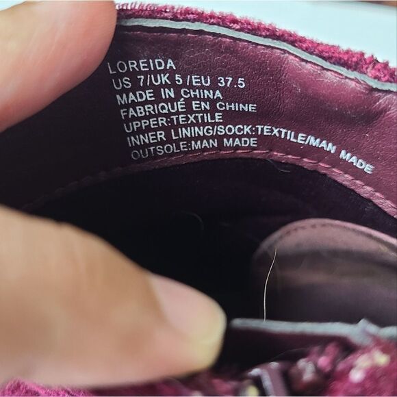 FloralāWomen'sāRedĀ AnkleāBootiesāSizeā7 - Picture 10 of 10